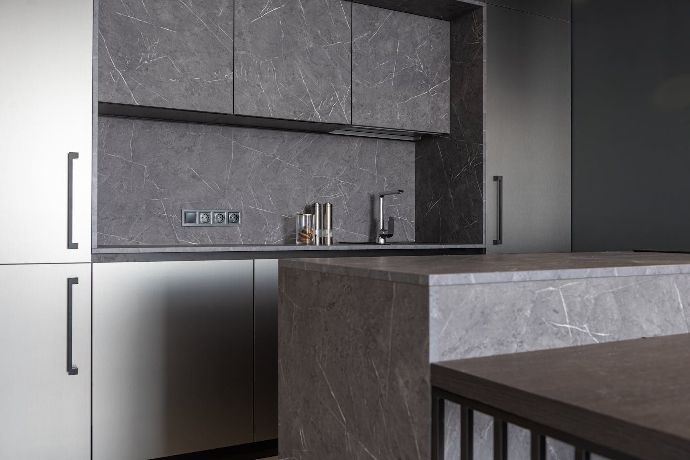 Contemporary kitchen interior with modern cabinetry and premium finishes